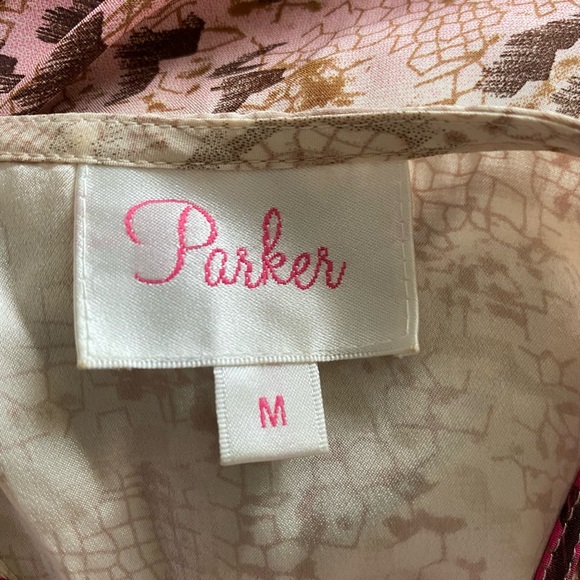 Parker 100% Silk Sleeveless Hombre Dress - Picture 6 of 7